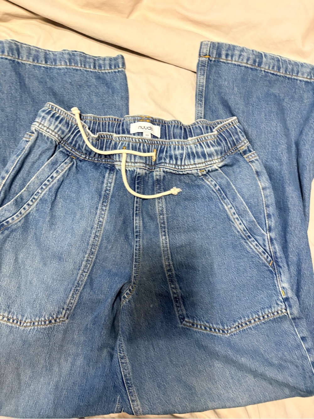 nuuds Light Blue Pull on Jeans XS